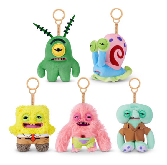 Fuggler x SpongeBob SquarePants 5-inch Plush Keyring - Random Assortment