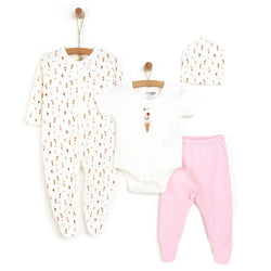 HelloBaby Newborn 4 Pcs Hospital Pack - Pink