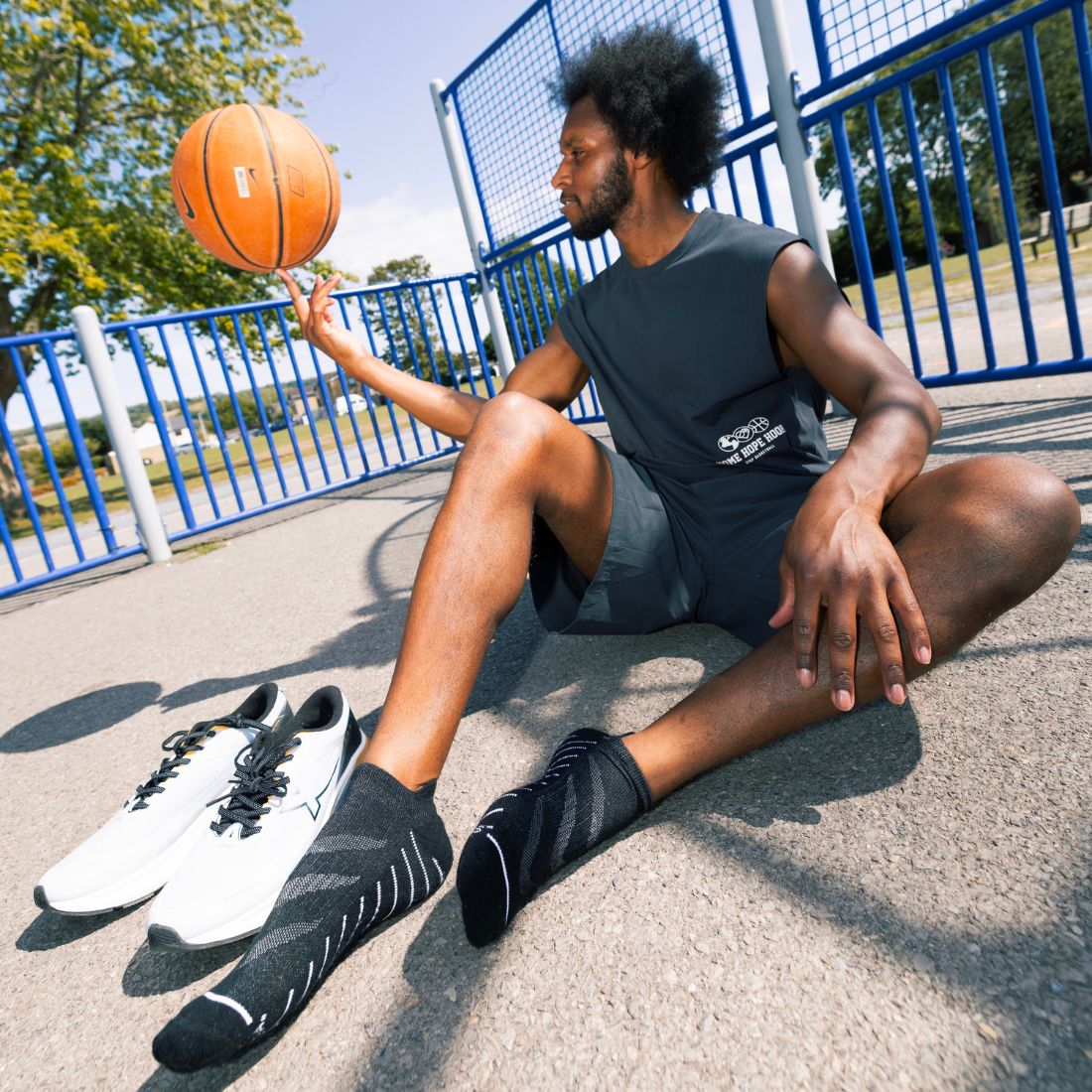 Swole Panda Black Performance Trainer Socks – Breathable Bamboo Athletic