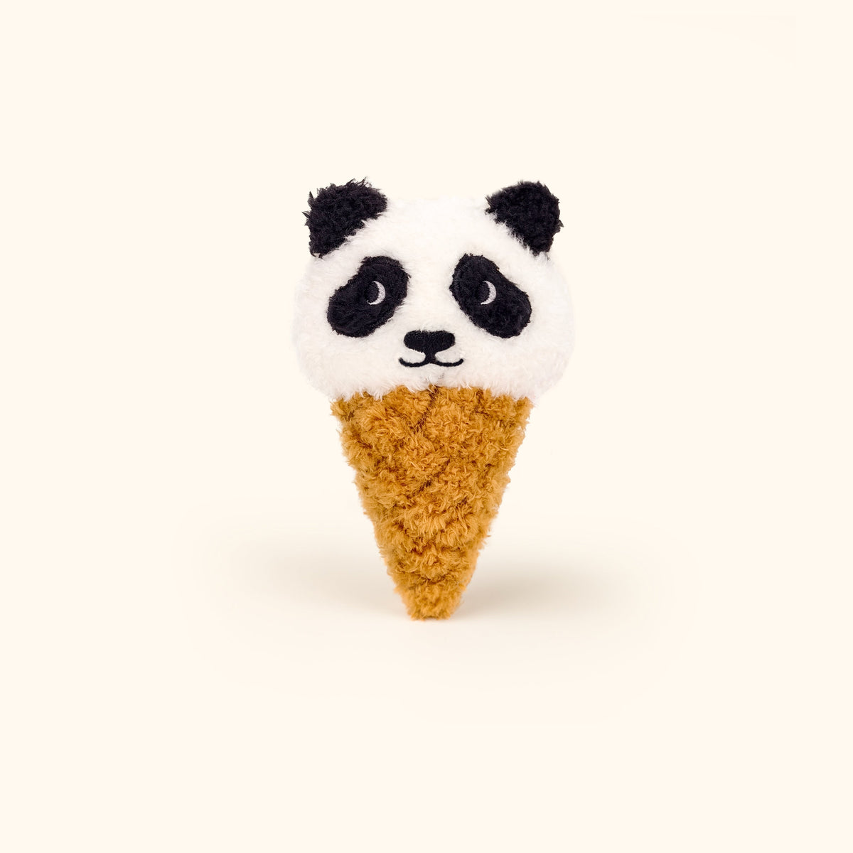 LuLuFun Studio Panda Ice Cream Cone Plush Bag Charm - Kawaii Keychain