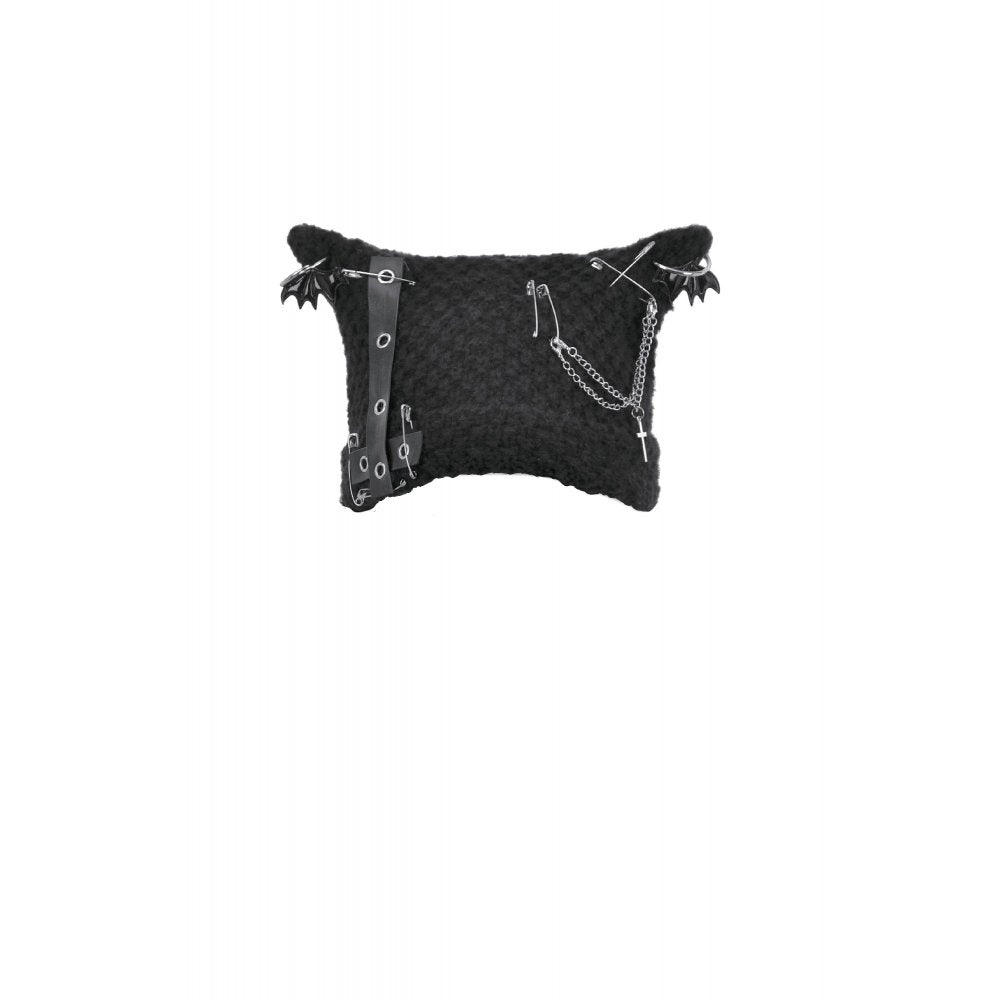 Dark In Love Mina Punk Metal Knit Hat – Cat Ear Gothic Winter Beanie