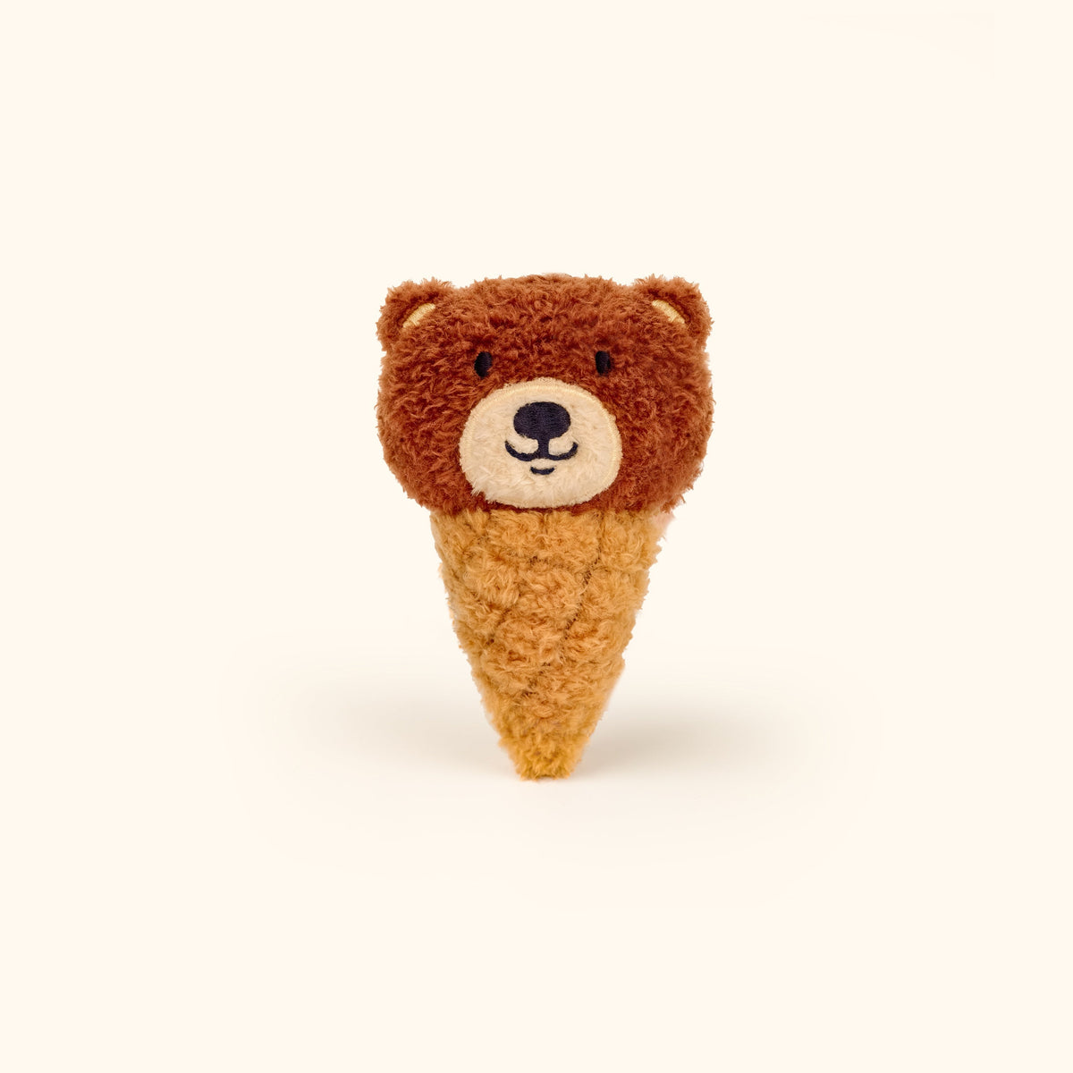 LuLuFun Studio Brown Bear Ice Cream Cone Sherpa Plush Bag Charm