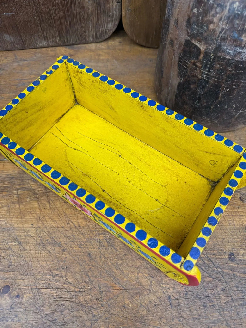 Rustic Warehouse Norfolk Yellow Vintage Wooden Brick Mould Planter