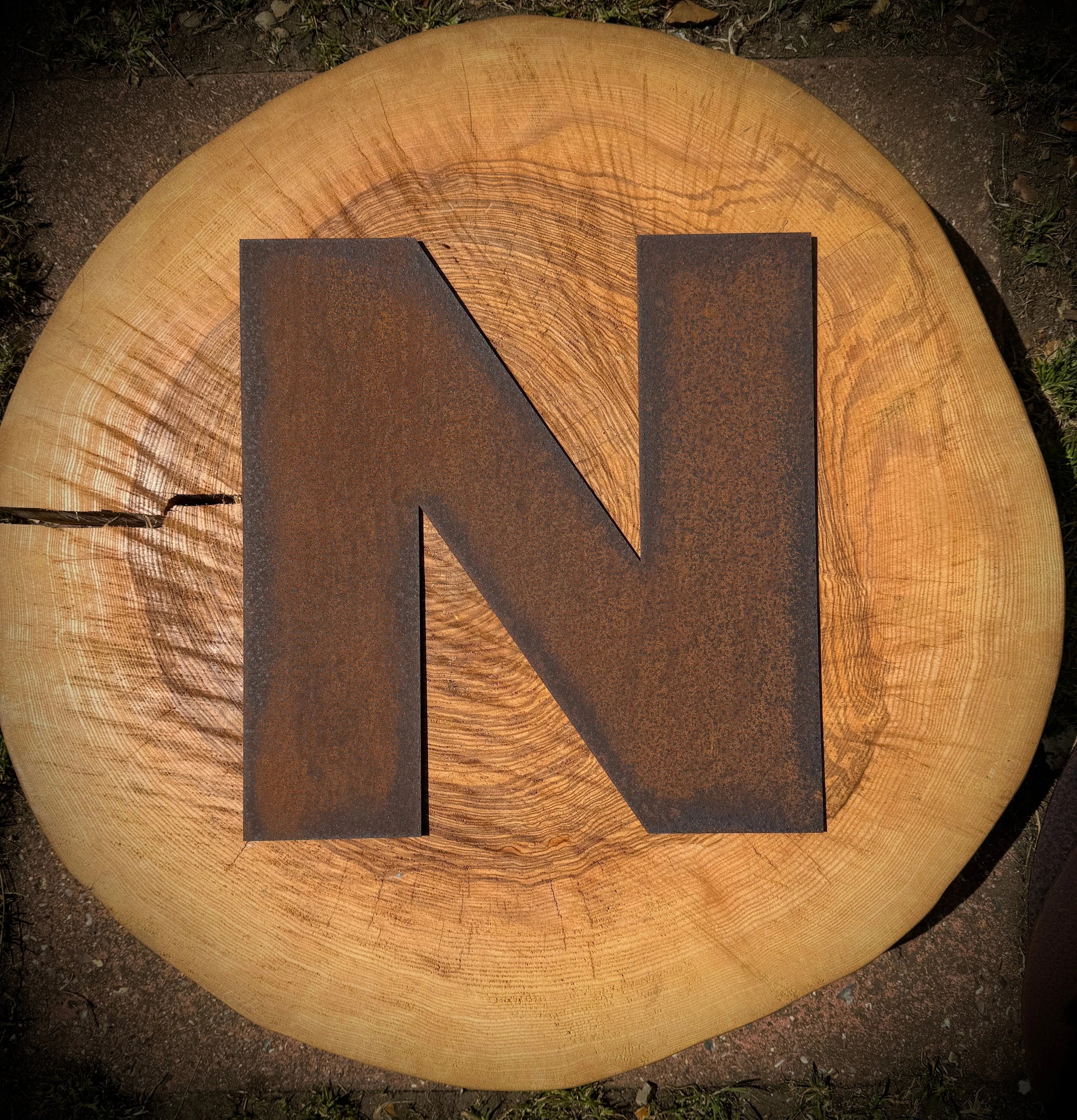 12-Inch Rusty Metal Letters by Rustic Warehouse Norfolk | Industrial Signage