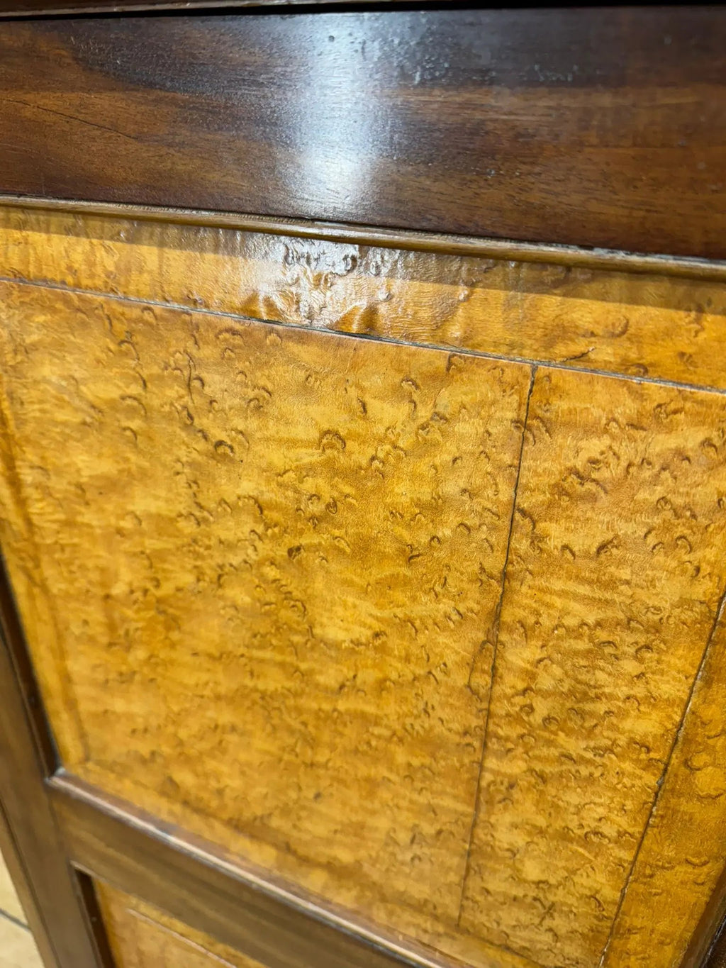 Antique Walnut Linen Cabinet / Clothes Cupboard / Drawers And Cupboard