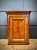 Georgian Oak Wall Corner Cupboard / Hanging Corner Cabinet / Hall Storage