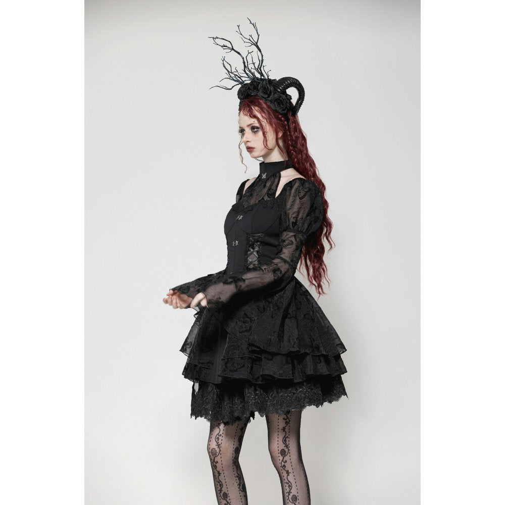 Dark in Love Blanche Butterfly Dress – Victorian Gothic Lace Gown