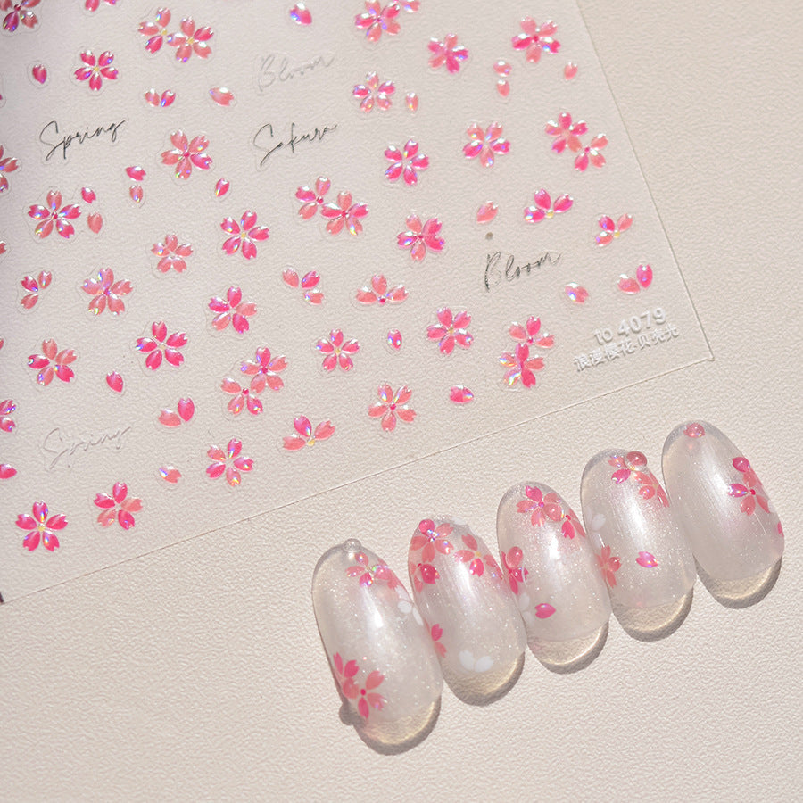 LuLuFun Studio Cherry Blossom 5D Nail Deco Stickers - Jelly Floral Art