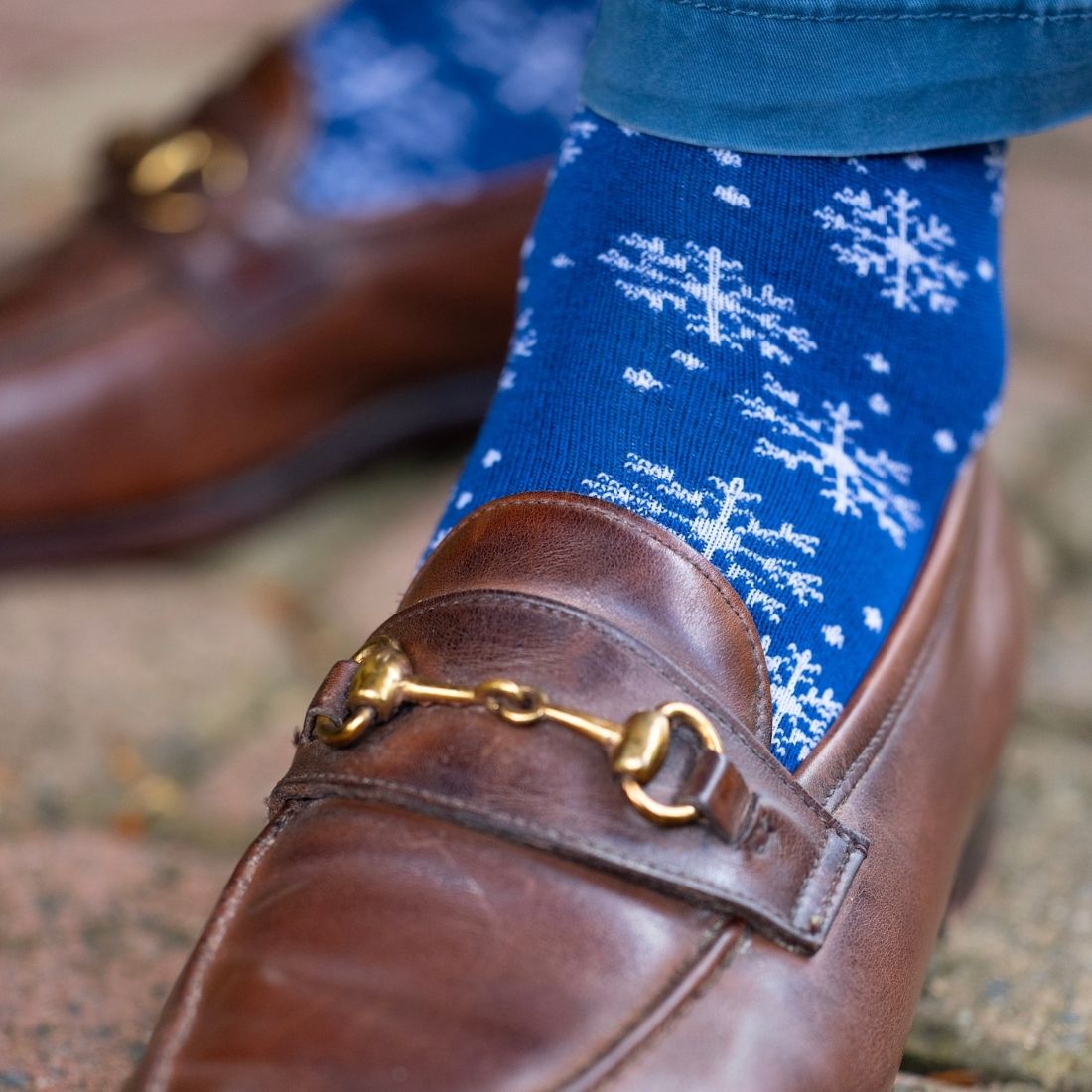 Swole Panda Men's Snowflake Bamboo Socks - Luxury Christmas Gift Box