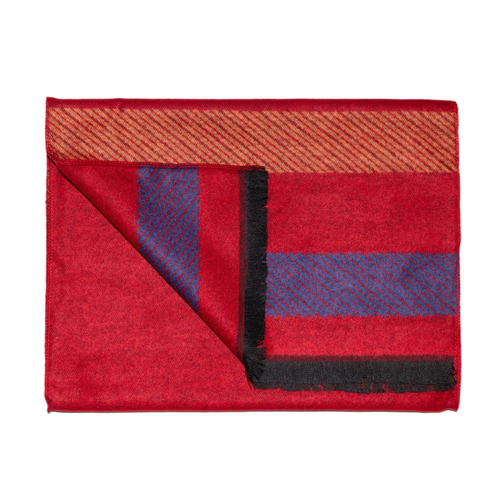 Swole Panda Red Stripe Bamboo Scarf – Sustainable Luxury Neckwear
