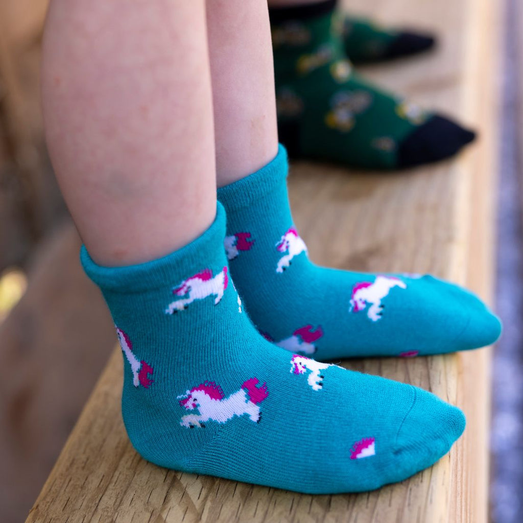 Swole Panda Children's Unicorn Bamboo Socks – Seamless & Breathable