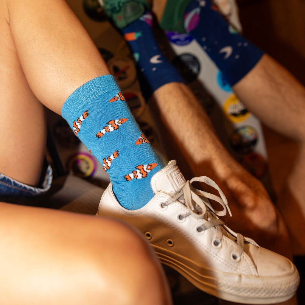 Swole Panda Clown Fish Bamboo Socks – Sustainable Novelty Footwear