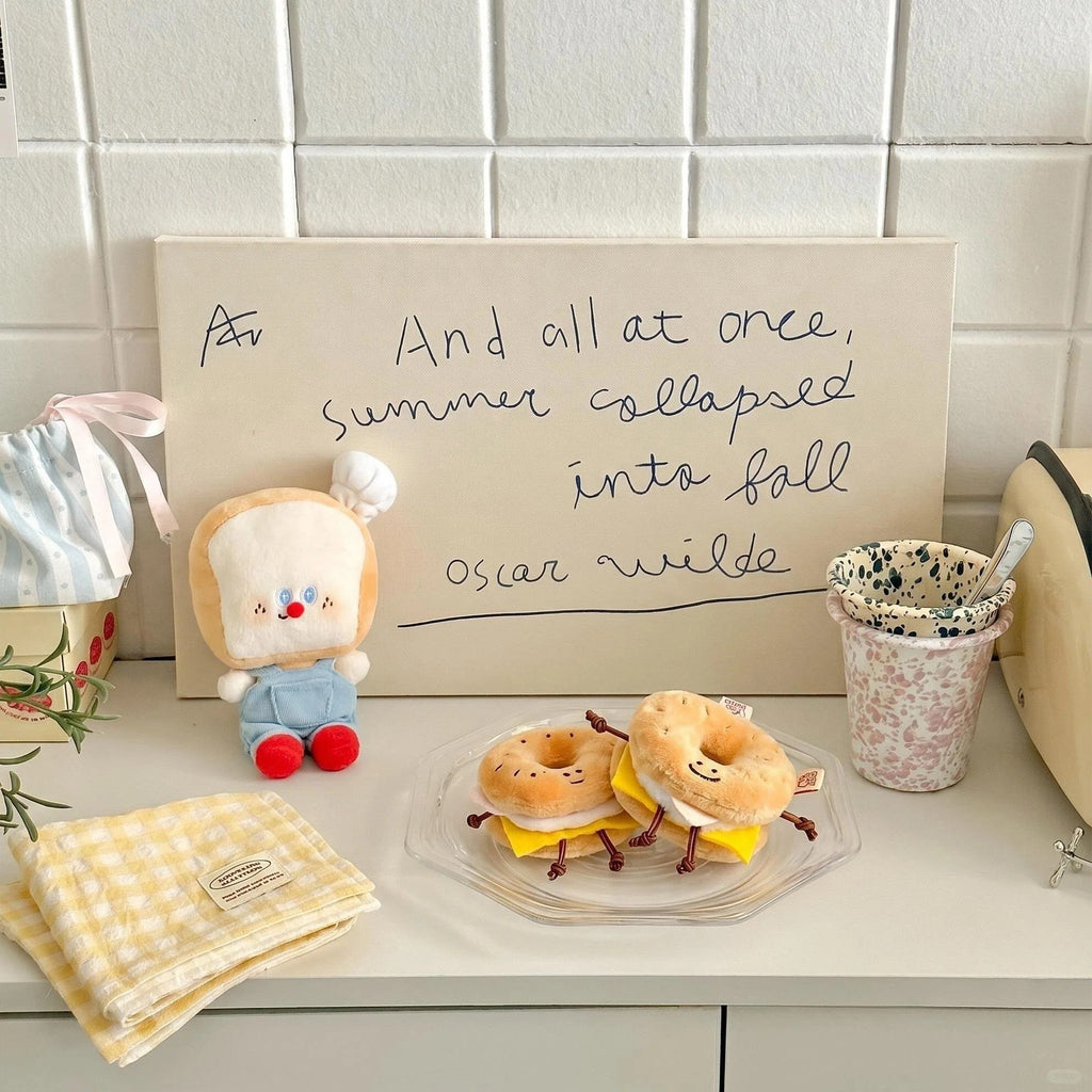 LuLuFun Studio Toast Baby Superman Plush Toy – Kawaii Bread Stuffed Animal