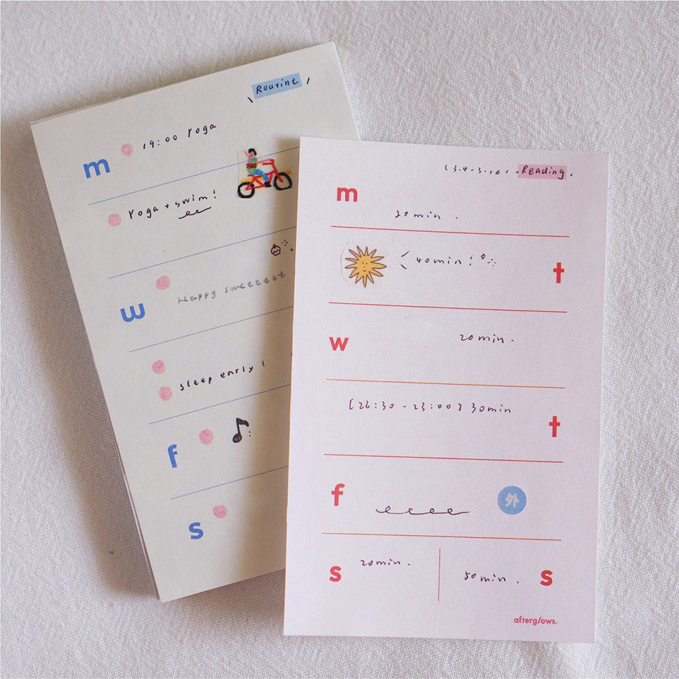 LuLuFun Studio Weekly Plan Memo Note Pad - 60 Sheets Stationery