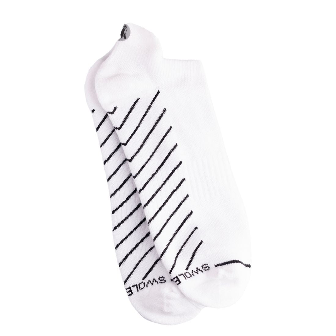 Swole Panda White Performance Trainer Socks – Bamboo Cushioned Athletic Socks