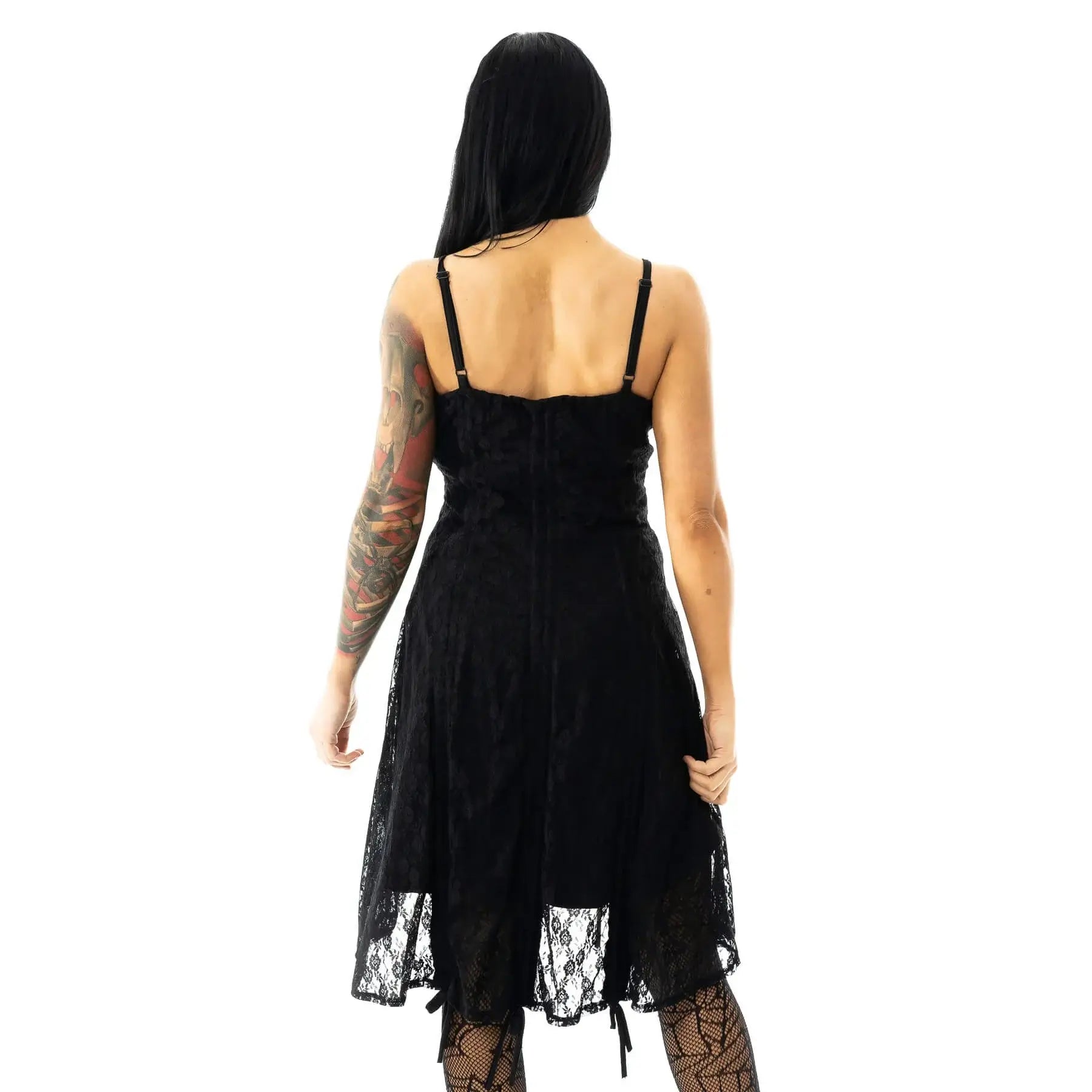 Vixxsin Nala Black Dress – Cotton Blend Gothic Style by Kate's Clothing