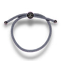 Swole Panda Recycled Rope Bracelet – Blue & White Zigzag Unisex