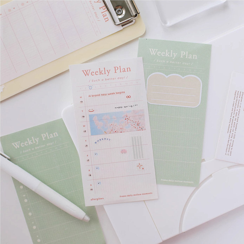 LuLuFun Studio Afterglows Memo Note Pad - 60 Sheets Daily Planner
