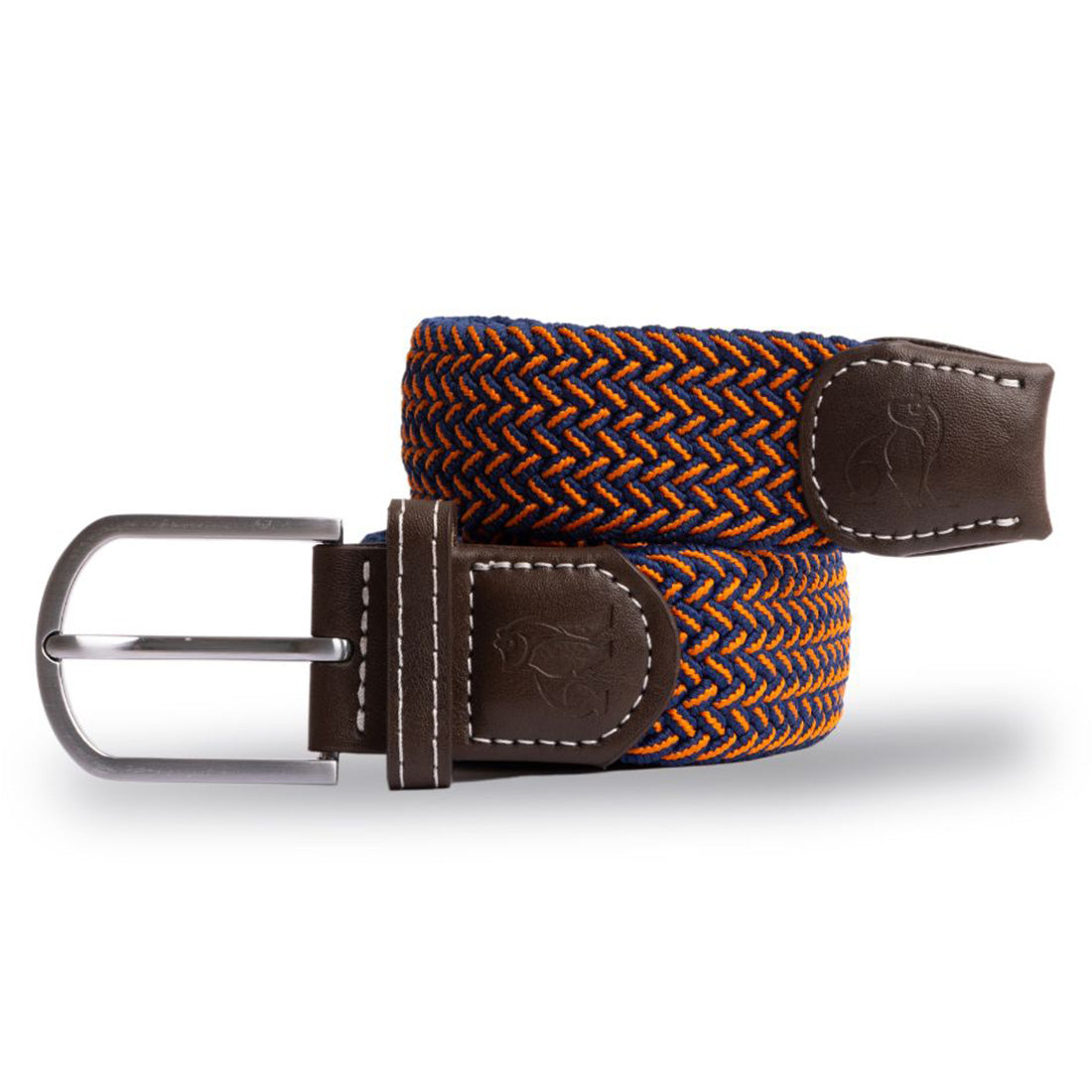 Swole Panda Orange Fine Weave Woven Belt – Recycled Elasticated Unisex