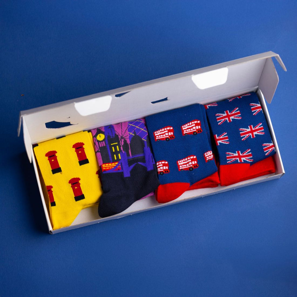 Swole Panda London Bamboo Socks Gift Box – 4 Pair Men's Luxury Set