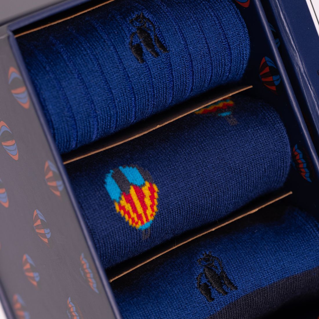 Swole Panda Men's Bamboo Socks Gift Box – 3 Pair Hot Air Balloon Set