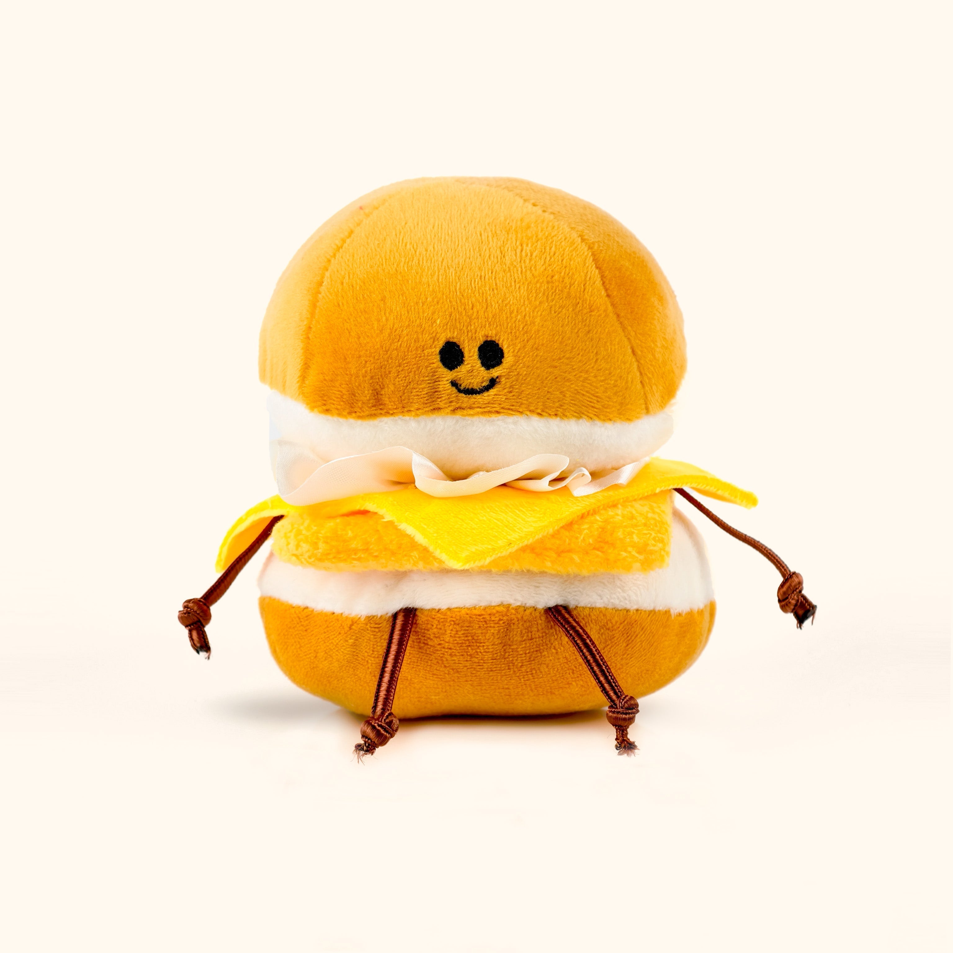 LuLuFun Studio Plush Cheese Burger Keychain - 5 Inch Bag Charm Toy
