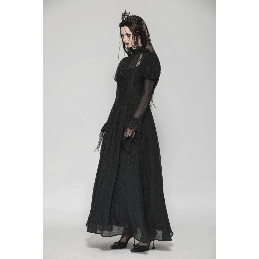 Dark in Love Harlow Gothic Lace Maxi Dress – Victorian Enchantress Style