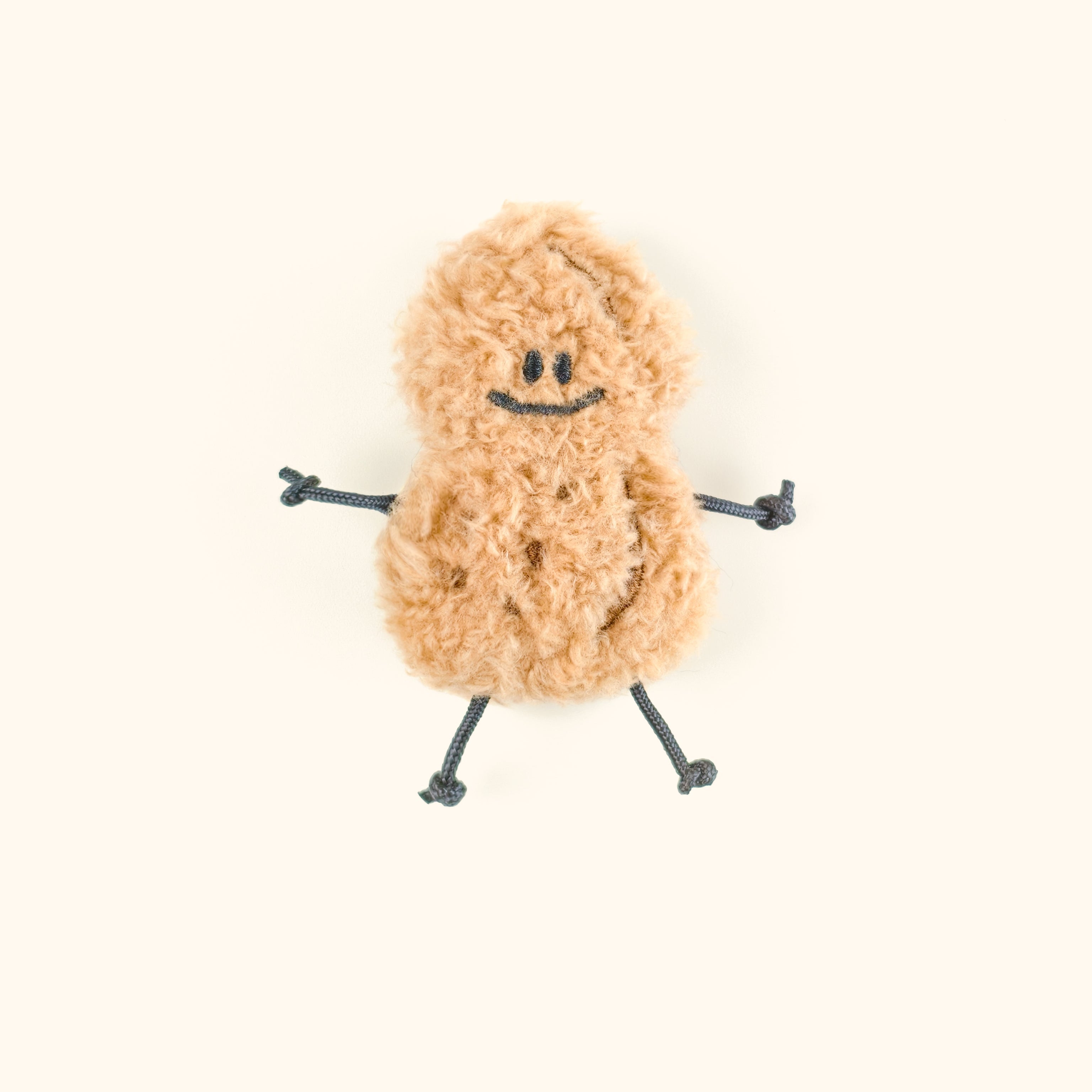 Mini Peanut Plush Keychain – Cute Smiling Bag Charm by Fickle Plan
