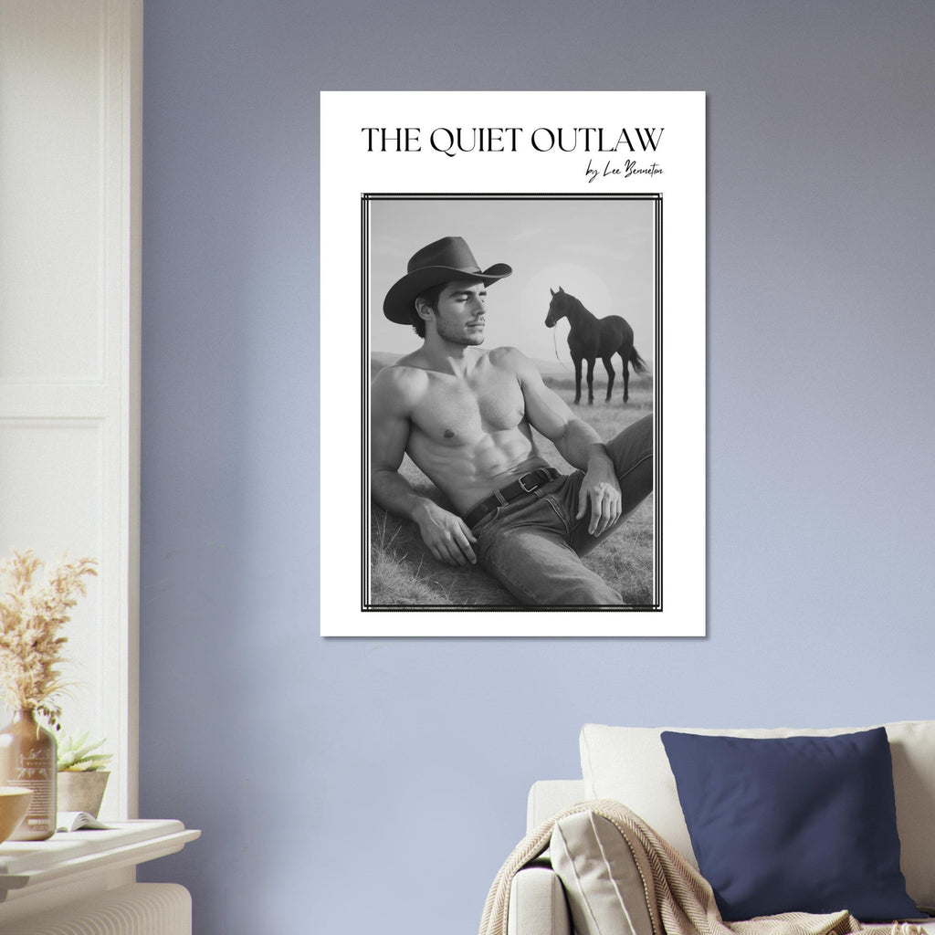The Quiet Outlaw. Retro Cowboy Poster | 80s Western Wall Art for Home Decor