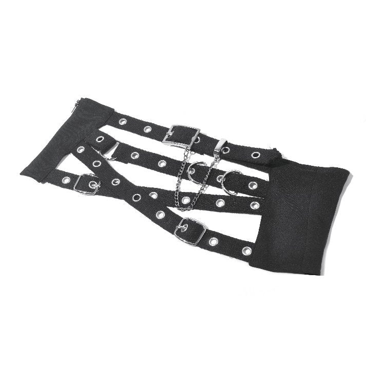 Dark in Love Catriona Gothic Black Corset Waist Belt with Buckles