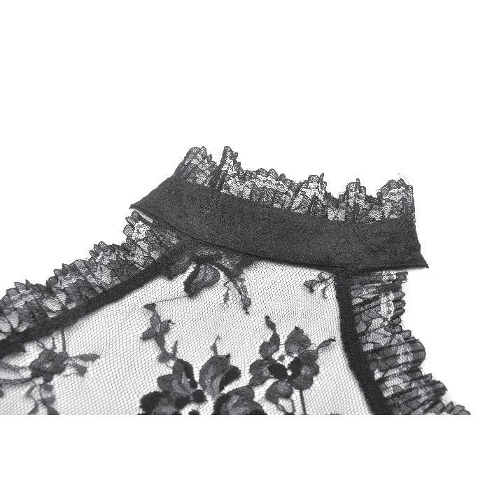 Dark in Love Thalassa Floral Lace Draped Arm Sleeves | Black Cotton