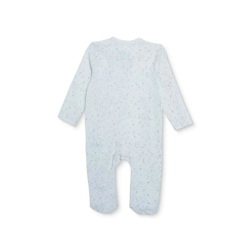 HelloBaby Girls Footed Sleepsuit Polka Dot Print Zip Fastening Crew Neck Full Length Long Sleeve - Ecru