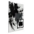 Bold Black Brushstroke Canvas – Minimal Abstract Wall Art | Modern Monochrome Decor