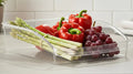 Orsina Large Clear Fridge Organiser – Durable PS Plastic Storage Bin