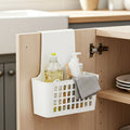 Orsina Temel Small Hangable Organiser Basket with Lid – White Plastic