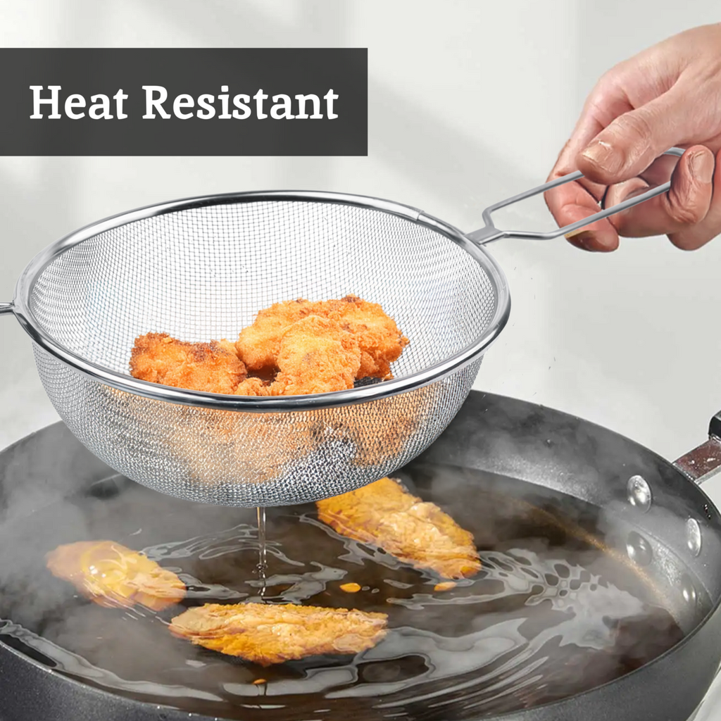 Orsina Zenigo Stainless Steel Mesh Sieve | Fine Wire Flour Sifter