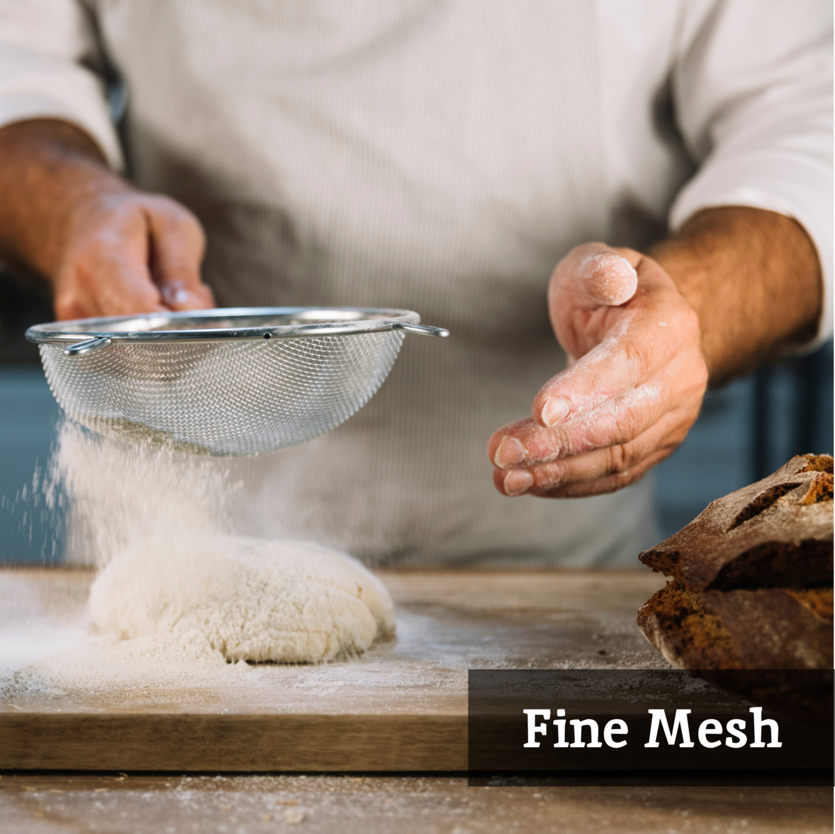 Orsina Zenigo Stainless Steel Mesh Sieve | Fine Wire Flour Sifter