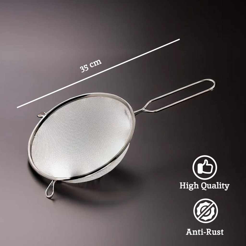 Orsina Zenigo Stainless Steel Mesh Sieve | Fine Wire Flour Sifter