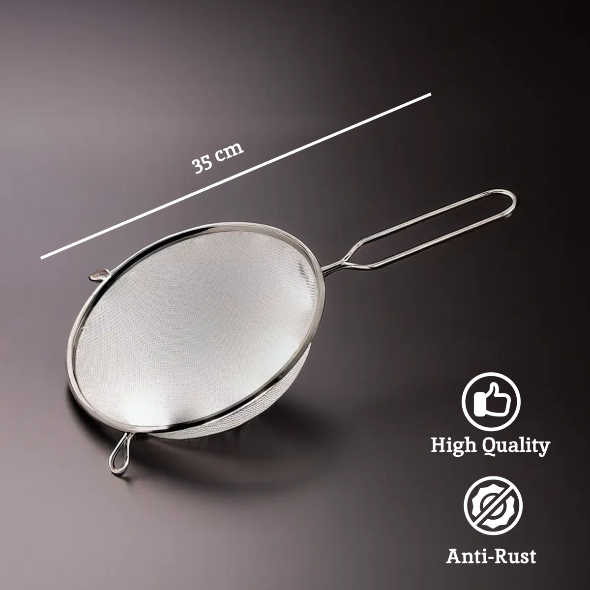 Orsina Zenigo Stainless Steel Mesh Sieve | Fine Wire Flour Sifter