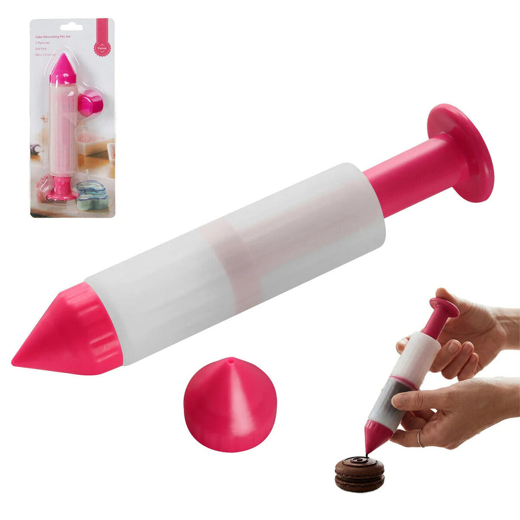 Orsina Hallie Hot Pink 3-Piece Cake Decorating Pen for Icing