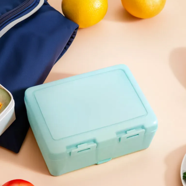 Orsina Mint Green 2-Section Lunch Box with Integrated Spork