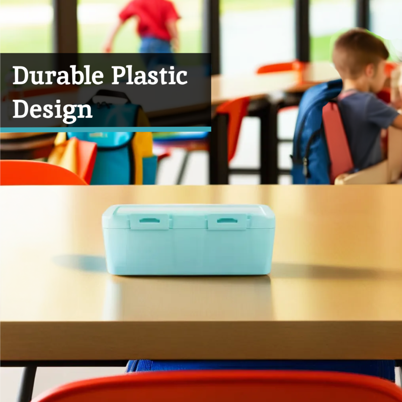 Orsina Mint Green 2-Section Lunch Box with Integrated Spork
