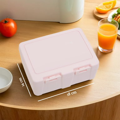 Orsina Pink 2-Section Lunch Box – Durable Meal Prep Bento Container