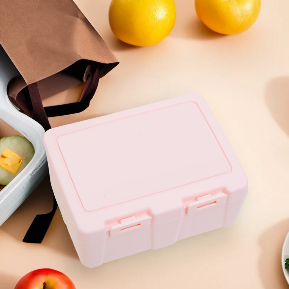 Orsina Pink 2-Section Lunch Box – Durable Meal Prep Bento Container