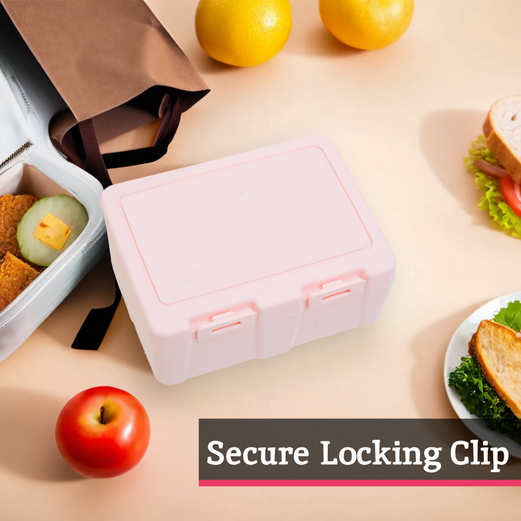 Orsina Pink 2-Section Lunch Box – Durable Meal Prep Bento Container