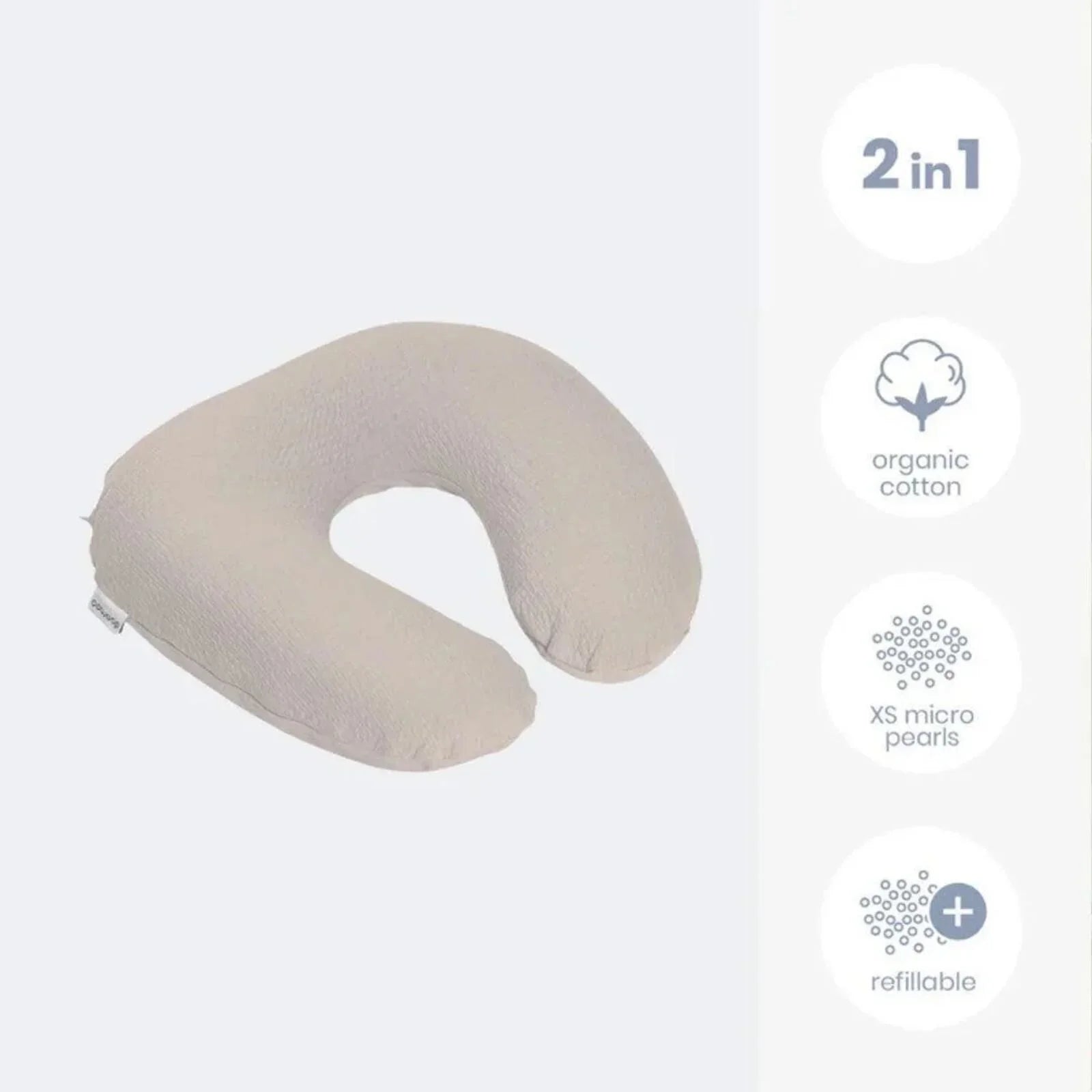 Doomoo Softy Muslin Nursing Pillow - Jersey Sand