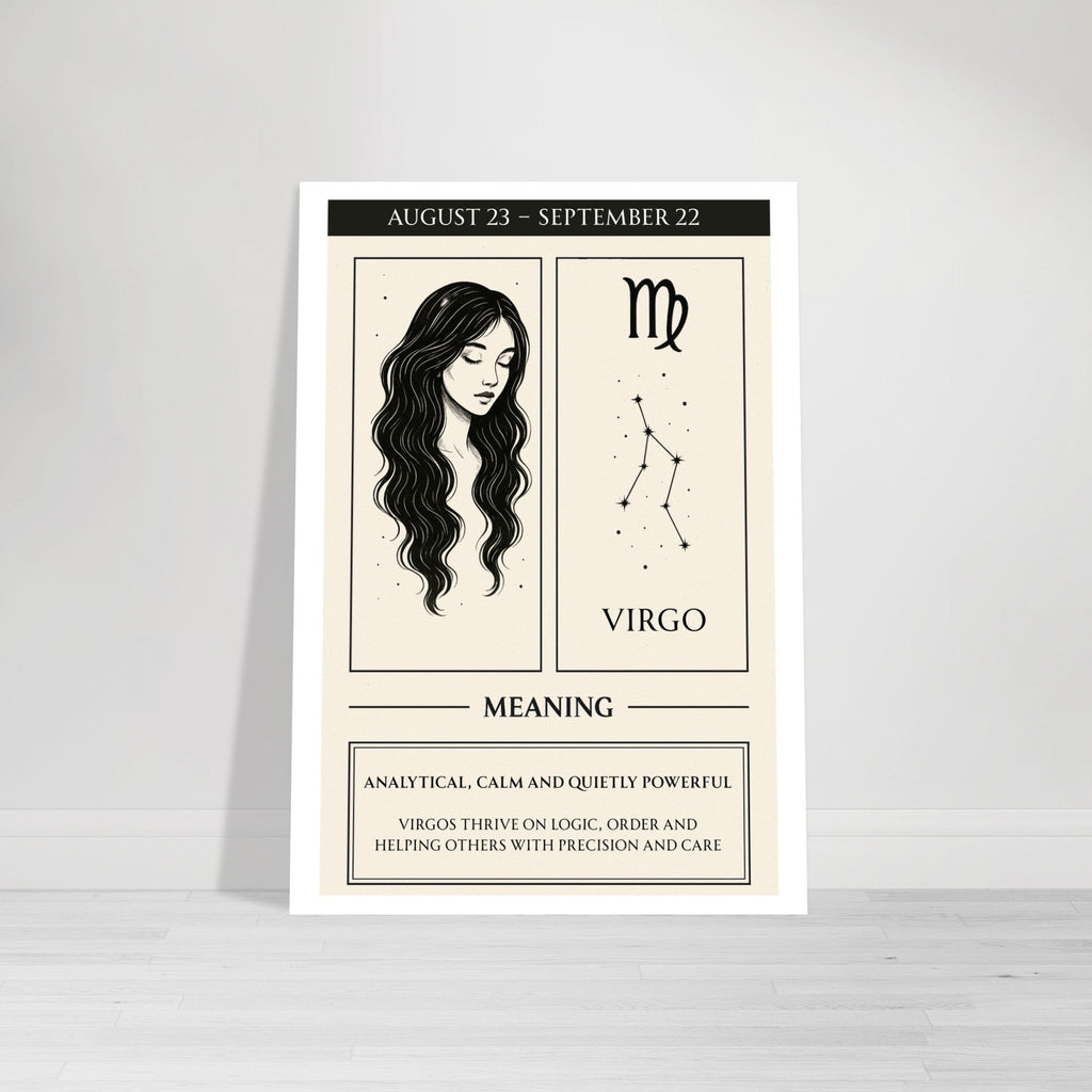Virgo Zodiac Poster – Meaningful Art Print with Zodiac Imagery – Perfect Gift for Astrology Lovers (Physical Print)