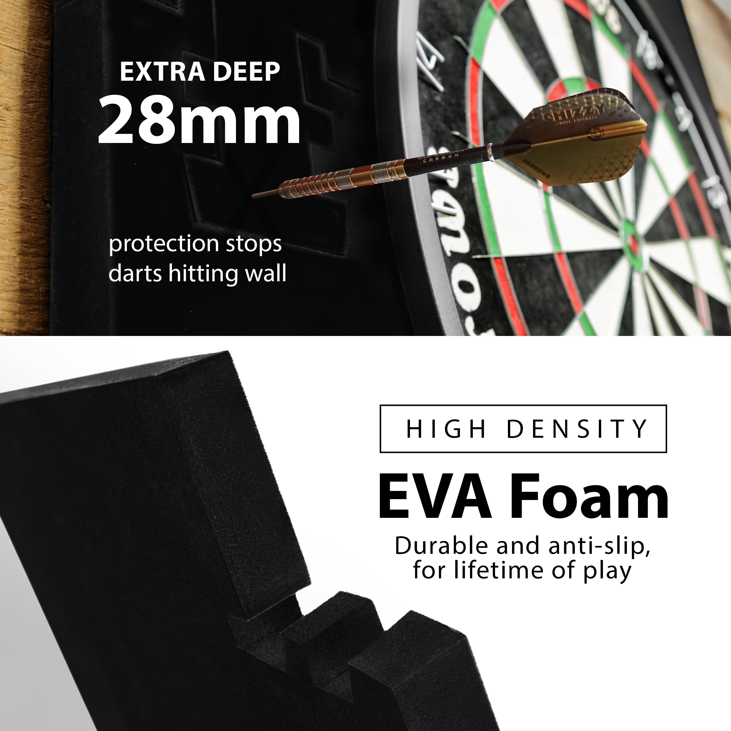 Harrows XL Dart Board Surround Ring | 6pc EVA Foam Wall Protector