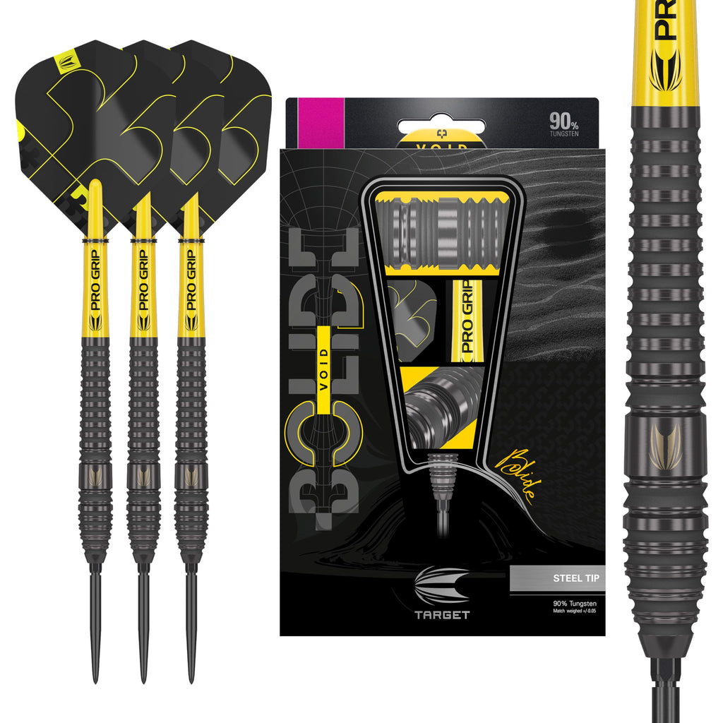 Target Darts Bolide Void 03 Steel Tip Darts | 90% Tungsten, 24g Black