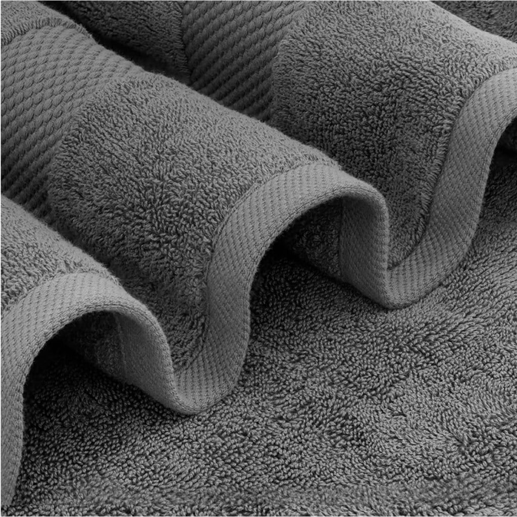 8-Piece Egyptian Cotton Towel Set – Charcoal Grey, 700 GSM
